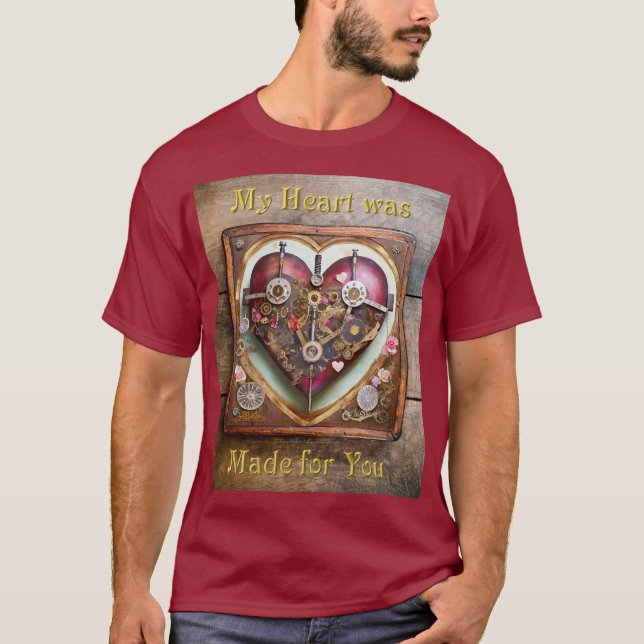 Camiseta Serie Steampunk Corazón Rojo Buff (Anverso)