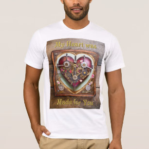 Camiseta Serie Steampunk Corazón Rojo Buff