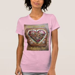 Camiseta Serie Steampunk Corazón Rojo Buff
