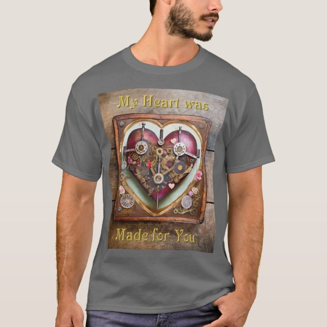 Camiseta Serie Steampunk Corazón Rojo Buff (Anverso)