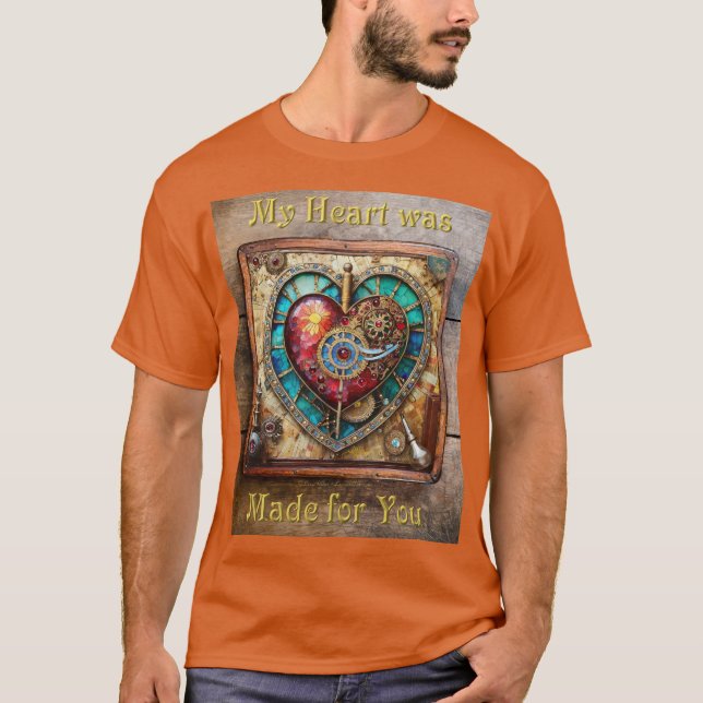 Camiseta Serie Steampunk de Glass Staint Sunflower Heart (Anverso)