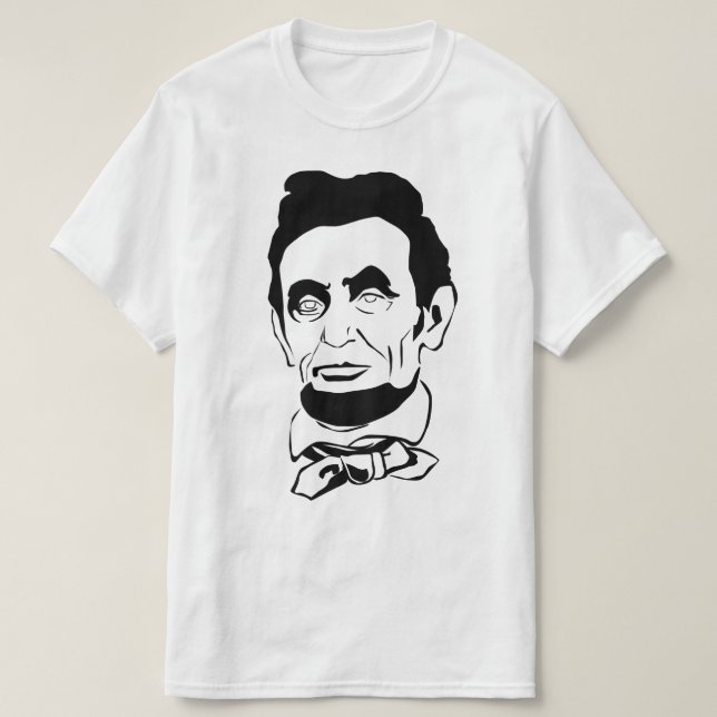 Camiseta Serigrafía del vector de Abraham Lincoln (Diseño del anverso)