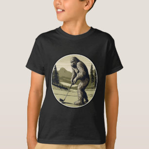 Camiseta Serio Bigfoot Sasquatch Golf Player W Club Green