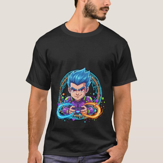 Camiseta Serio con el Juego Divertido  (Anverso)
