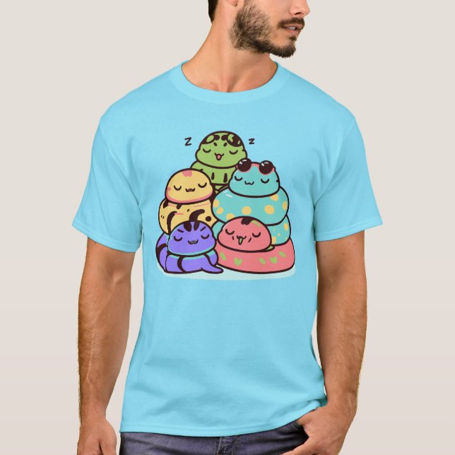 Camiseta serpiente adorable (Anverso)