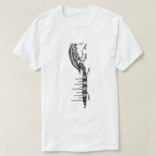 Camiseta Serpiente alienígena dibujada a mano blanca y negr