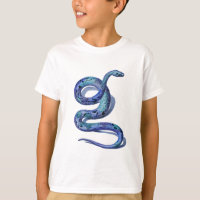 Serpiente azul en espiral