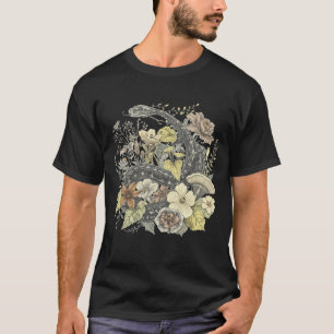 Camiseta Serpiente Botánica & Flores Silvestres Estética de