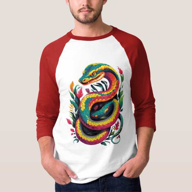 Camiseta Serpiente colorida (Anverso)