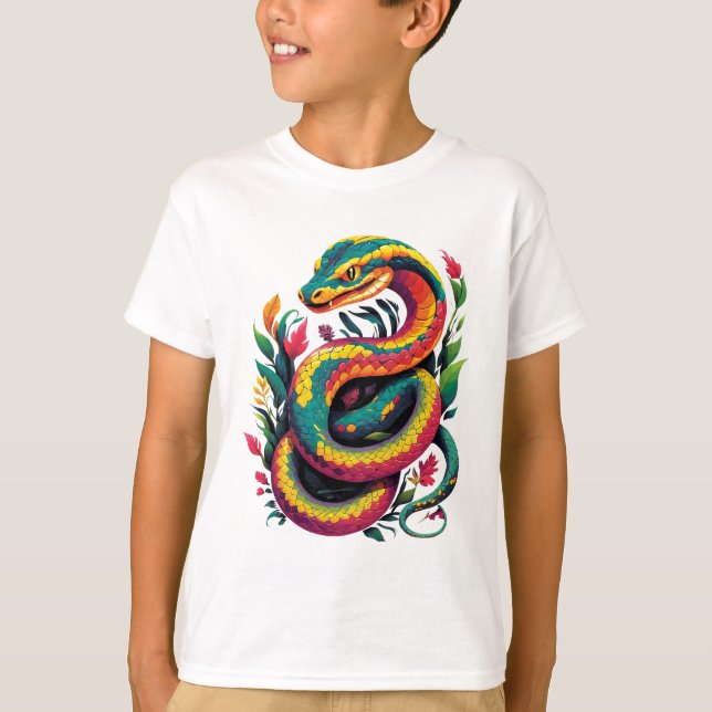 Camiseta Serpiente colorida (Anverso)