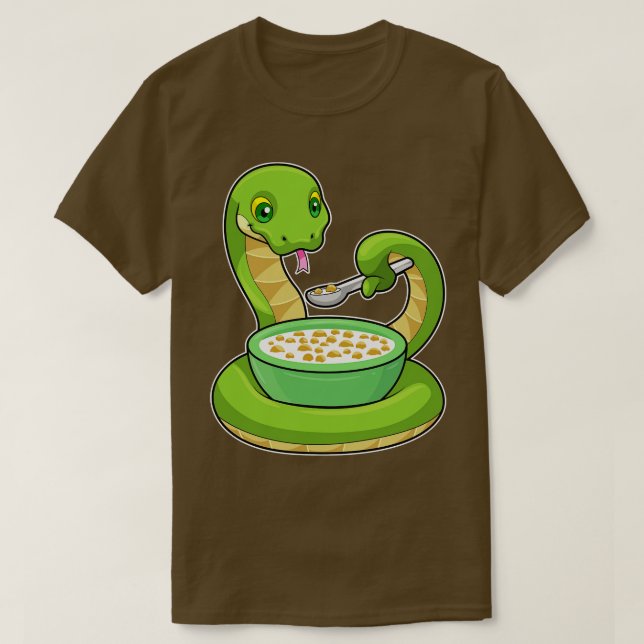 Camiseta Serpiente comiendo con Muesli (Diseño del anverso)