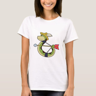 Camiseta Serpiente como arquero con arco y flecha