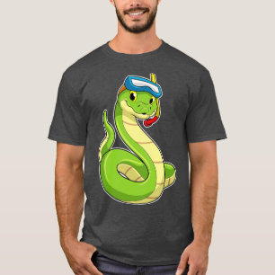 Camiseta Serpiente como buzo con Snorkel