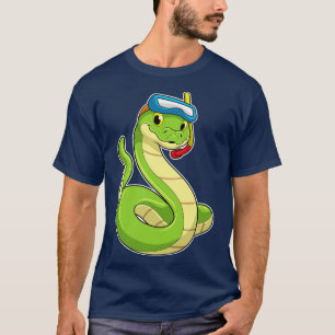 Camiseta Serpiente como buzo con Snorkel