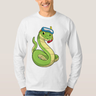 Camiseta Serpiente como buzo con Snorkel