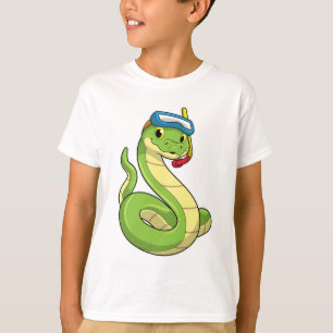Camiseta Serpiente como buzo con Snorkel