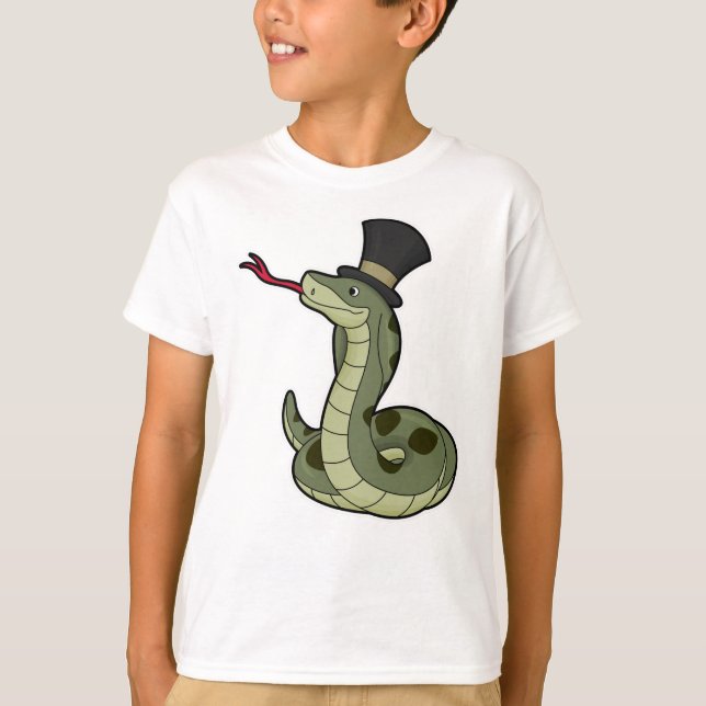 Camiseta Serpiente como caballero y sombrero (Anverso)