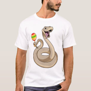Camiseta Serpiente como músico con Maracas
