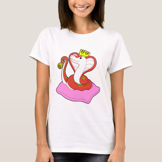 Camiseta Serpiente como rey con corona (Anverso)