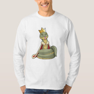 Camiseta Serpiente como rey con corona