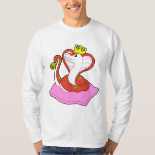 Camiseta Serpiente como rey con corona