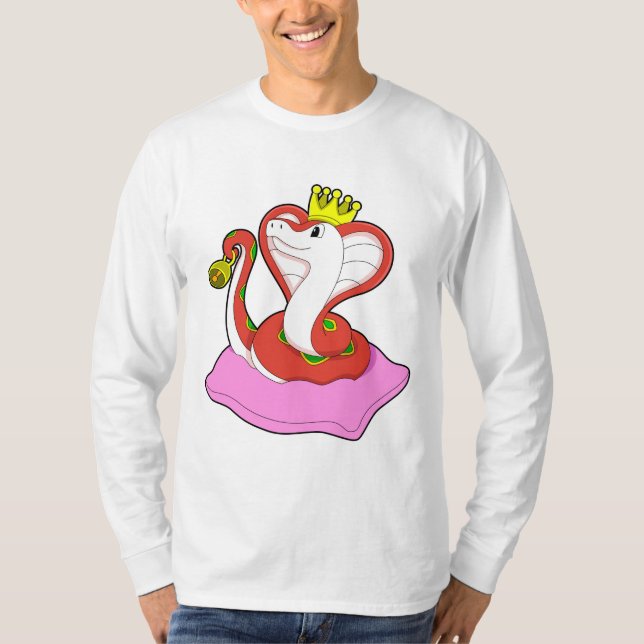 Camiseta Serpiente como rey con corona (Anverso)
