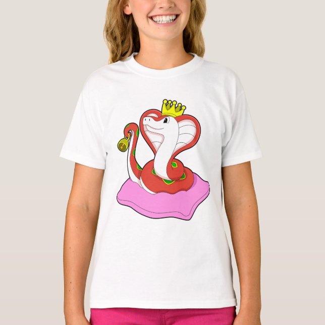 Camiseta Serpiente como rey con corona (Anverso)