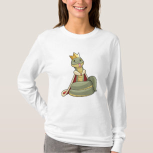 Camiseta Serpiente como rey con corona