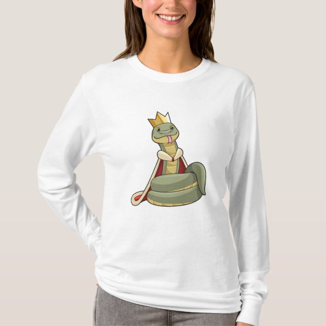 Camiseta Serpiente como rey con corona (Anverso)