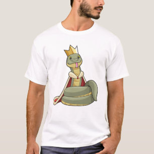 Camiseta Serpiente como rey con corona