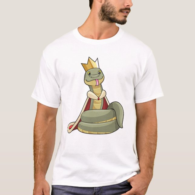 Camiseta Serpiente como rey con corona (Anverso)