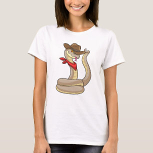Camiseta Serpiente como vaquero con bufanda
