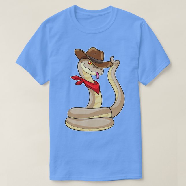 Camiseta Serpiente como vaquero con bufanda (Diseño del anverso)