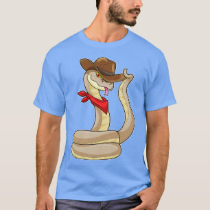 Camiseta Serpiente como vaquero con bufanda