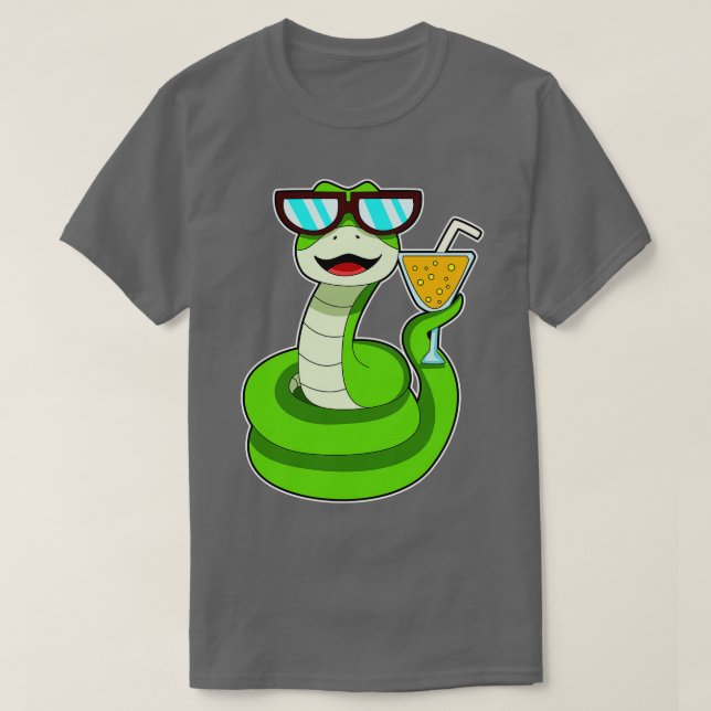 Camiseta Serpiente con bebida (Diseño del anverso)