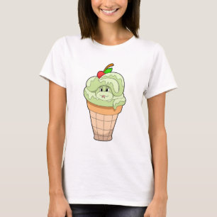 Camiseta Serpiente con cono de helado y cereza
