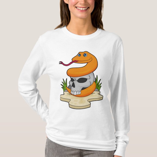 Camiseta Serpiente con cráneo (Anverso)