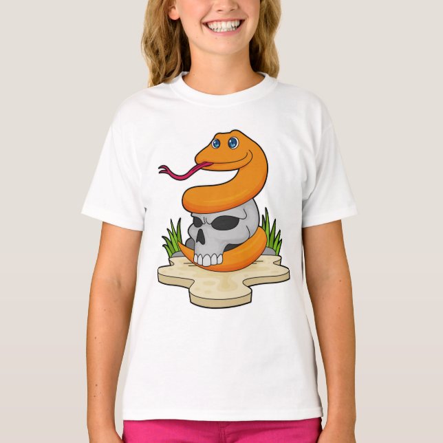Camiseta Serpiente con cráneo (Anverso)