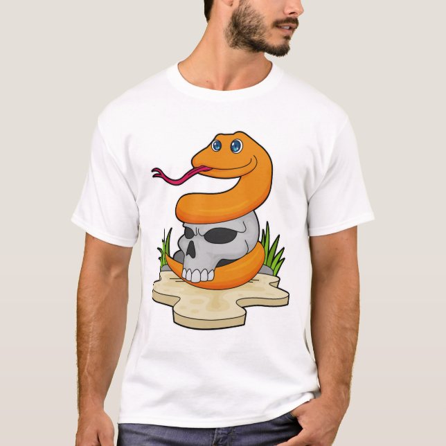 Camiseta Serpiente con cráneo (Anverso)