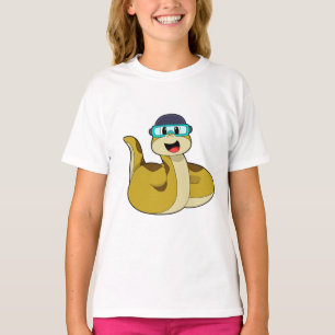 Camiseta Serpiente con gafas de natación