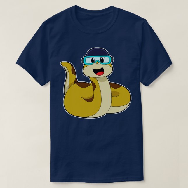 Camiseta Serpiente con gafas de natación (Diseño del anverso)