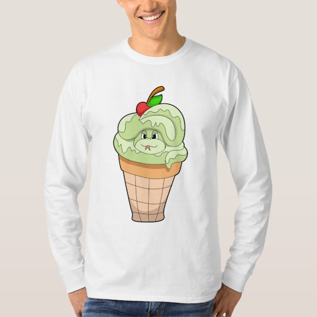 Camiseta Serpiente con helado y cereza (Anverso)