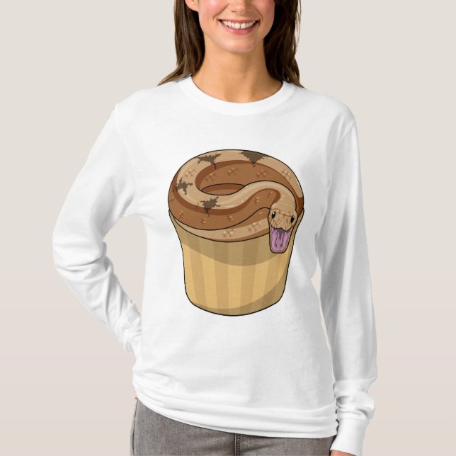 Camiseta Serpiente con Muffin (Anverso)