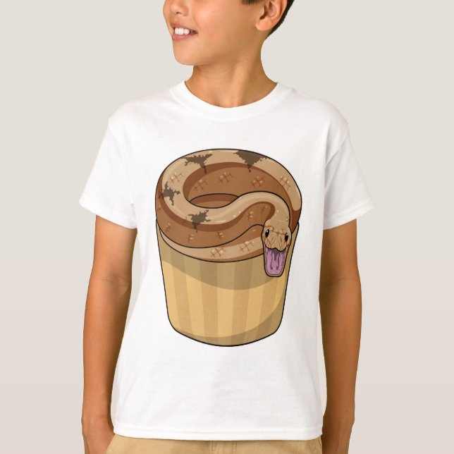 Camiseta Serpiente con Muffin (Anverso)