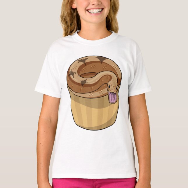 Camiseta Serpiente con Muffin (Anverso)