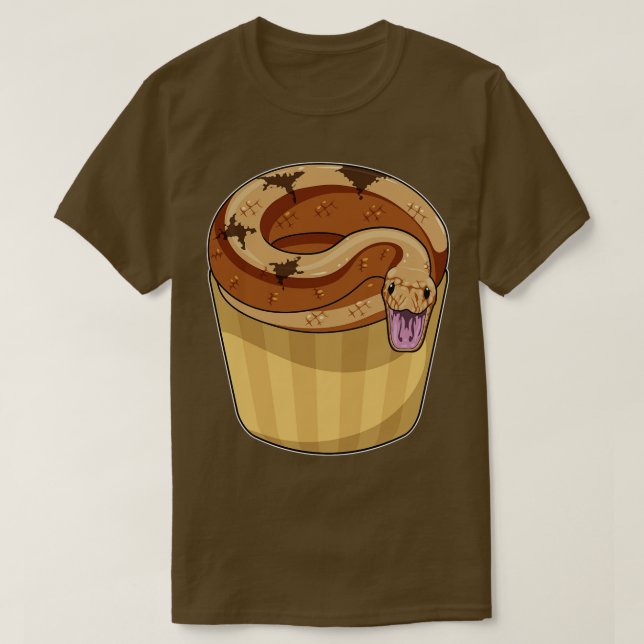 Camiseta Serpiente con Muffin 2 (Diseño del anverso)