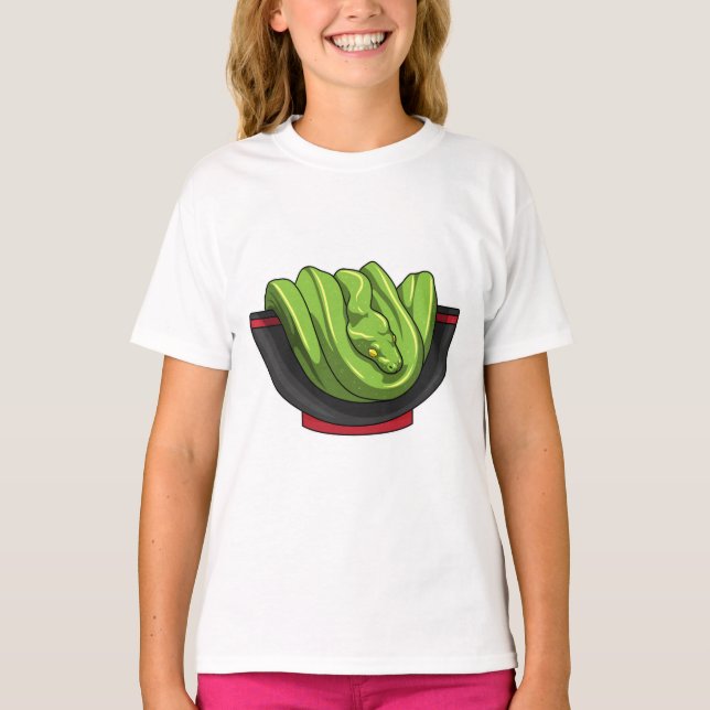 Camiseta Serpiente con Ramen Bowl (Anverso)