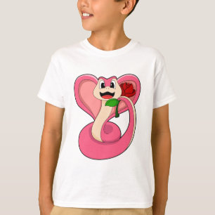 Camiseta Serpiente con Rosa