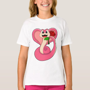 Camiseta Serpiente con Rosa