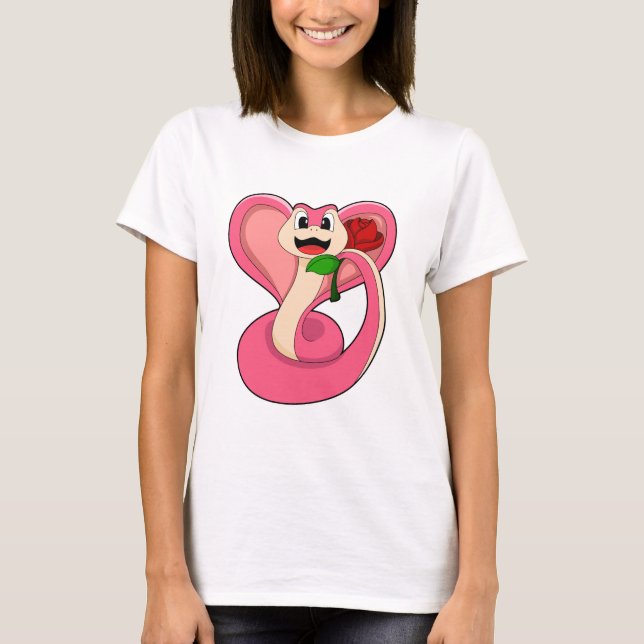 Camiseta Serpiente con Rosa (Anverso)